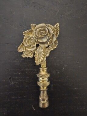 Solid Brass Floral Finial Lamp Topper